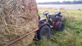 Самодельный трактор УД-25.!!!! Перевозим тюки .SelbstgemachteSelbstgemachte Traktor UD-25.!!!