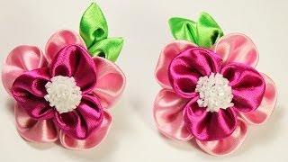 DIY Kanzashi / Резиночки Канзаши (мастер класс)
