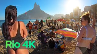 Rio De Janeiro, BRAZIL — IPANEMA Beach, Walking Tour in RIO (Narrated) City Walks【4K】☀️??