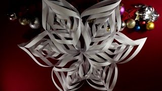 Как сделать снежинки из бумаги своими руками Объемная снежинка Новогодние Поделки на Новый Год 2018