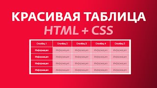 КАК СДЕЛАТЬ ТАБЛИЦУ HTML+CSS | КРАСИВАЯ ТАБЛИЦА HTML