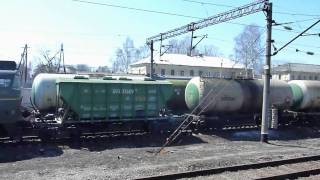 2ТЭ116 с груз.поездом из Ртищево-1 на Ртищево-2
