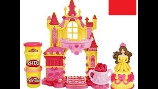 Play Doh Belle's Blooming Castle Disney Princess Sparkle Glitter
