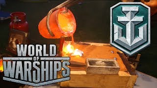 Casting Aluminum World Of Warships Logo with Epoxy Finish