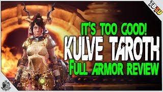 ✔️ KULVE TAROTH ARMOR REVIEW! THE BEST ARMOR IN MHW! Monster Hunter World DLC