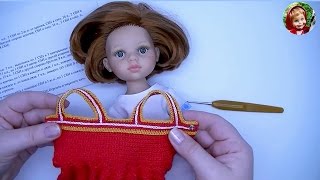 Одежда для кукол крючком: вяжем лиф сарафана на бретелях + розыгрыш призов :)