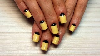 Дизайн ногтей гель-лак shellac - Лунный маникюр, маникюр Dior (видео уроки дизайна ногтей)
