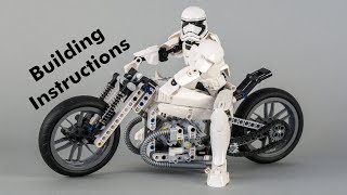 2nd Stormtrooper Lego Technic motorcycle - Building instructions - 42036+42045+42047