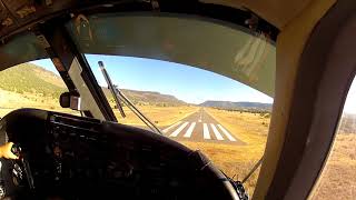Turbo Commander Landing Whiteriver RW1 Straight-In Cockpit View