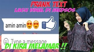 Adek jilbab Biru PRank Text DI kira Mau MELAMAR