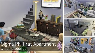 Sigma Phi Frat Apartment // #hiphiprebuilds // The Sims 4 Apartment Build