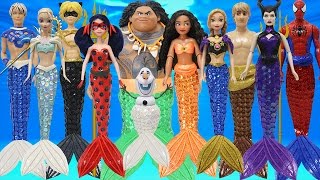 Play Doh Mermaid Disney princess Couples I DIY How To Make