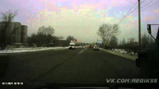 ДТП Омск: "паровозик" на Менделеева, 12.11.2014.