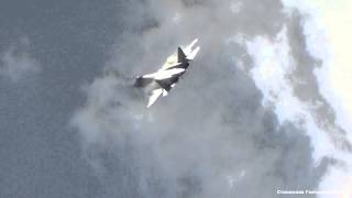 Т-50 ПАК-ФА Пилотаж после дождя Великолепные эффекты!!! MAKS-2015 Суббота 29.08.2015