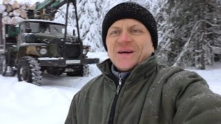 На Урале за дровами 2. Цепи помогли! Последний рейс в 2019 году...