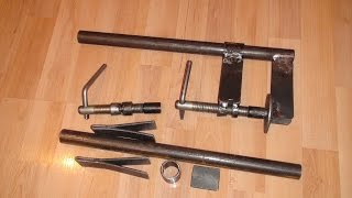 Быстрозажимная струбцина из трубы Homemade quick clamp