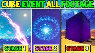 BUILD UP TO THE FORTNITE CUBE EVENT IN GAME FOOTAGE! + RIFT / CRACK GONE (IN SKY) Season 5 Storyline