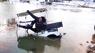 Sank My New Golf Cart!! ( ICE WATER )