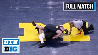 HWT: #3 Tony Cassioppi (Iowa) vs. #2 Mason Parris (Michigan) | 2020 B1G Wrestling