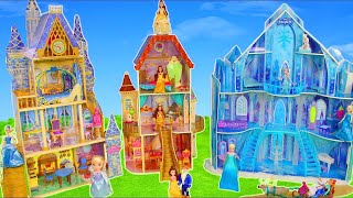 Princess Dollhouse w/ Belle, Elsa, Cinderella, Rapunzel, Ariel & Snow White Toy Dolls for Kids