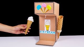 DIY How to Make Ice Cream Machine from Cardboard at Home