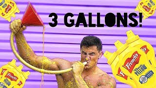 Drinking 3 Gallons of Mustard Challenge *STOMACH DESTROYED* | Bodybuilder VS Epic Cheat Day