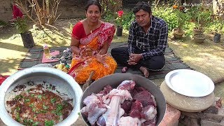Husband Wife Mega Mutton Dum Biryani Preparation - Kolkata Style Home Made Biryani