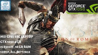 Ryse Son of Rome Gameplay GTX 1050 4GB - 16 GB RAM - i5 8300h | 1080p All Settings | MSI GF63