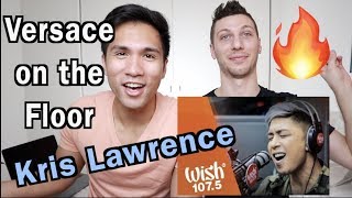 Kris Lawrence covers "Versace on the Floor" (Bruno Mars) LIVE on Wish 107.5 Bus | REACTION
