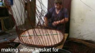 willow basket maker at Bad Duben, Germany 2008
