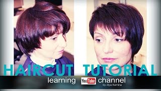 haircut women asymmetric tutorial (женская асимметричная стрижка)