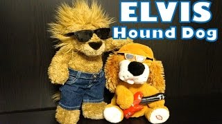 Elvis HOUND DOG Song Electronic Dancing Plush with Guitar and Shades Doll by LuckyLionBear