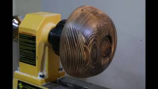 Чаша из обрезков сосны на токарном станке по дереву. Stop Motion Animation