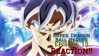 MASTERED ULTRA INSTINCT GOKU VS. KAMIOREN!! Super Dragon Ball Heroes: Episode 15 REACTION!!