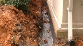 Waterproof Your Foundation, How To trench , seal wall, add pipe and gravel. Step by Step Install
