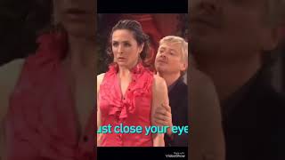 Sexy Brunette woman conned by magician
