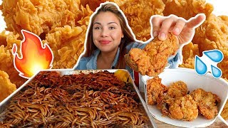 Nuclear Black Bean Noodles & KFC 먹방 Mukbang | Sticky Eating Sounds