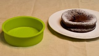 ダイソーのシリコン型でガトーショコラを焼いてみた。