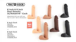 Насадка-реалистик на страпон Vac-U-Lock 8 ULTRASKYN Cock - Doc Johnson