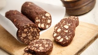 Шоколадная колбаска из печенья рецепт