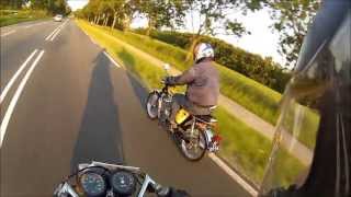 Dr.Bob riding his LC Yamaha FS1 over 120kmh made by Gino's Tuning