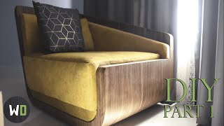 DIY Armchair-sofa frame. / Кресло диван своими руками. Часть 1.
