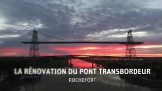 Travaux du Pont Transbordeur du Martrou - Rochefort dépose nacelle sept 2016