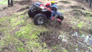 suzuki kingquad 750 test in forest тест в лесу