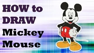 How to draw Mickey Mouse, Como dibujar Mickey Mouse, Как нарисовать Микки Мауса