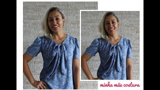 COSTURANDO BLUSA COM LAÇO NO DECOTE