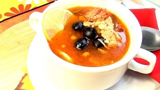 Солянка мясная.Быстрый и вкусный рецепт приготовления солянки.