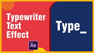 Type-On Text Effect Typewriter with blinking Cursor - After Effects Tutorial