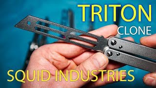Нож бабочка Squid Industries Triton клон с Aliexpress. Обзор на балисонг и сравнение