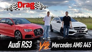 Drag Race Audi RS3 vs. Mercedes AMG A45 (2018)  | Top Speed